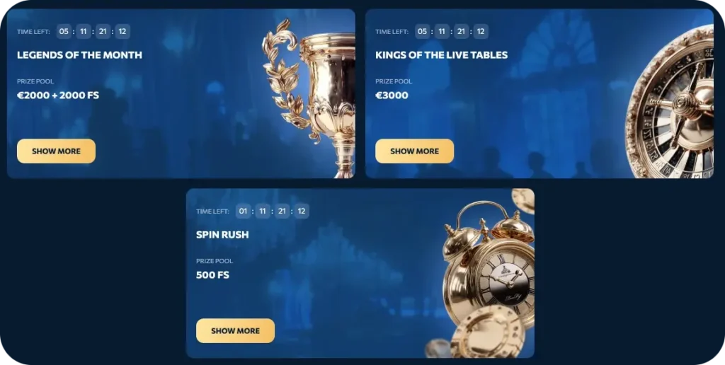 active tournaments at Casino Reveryplay